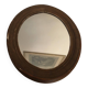 Old art deco oval wooden mirror