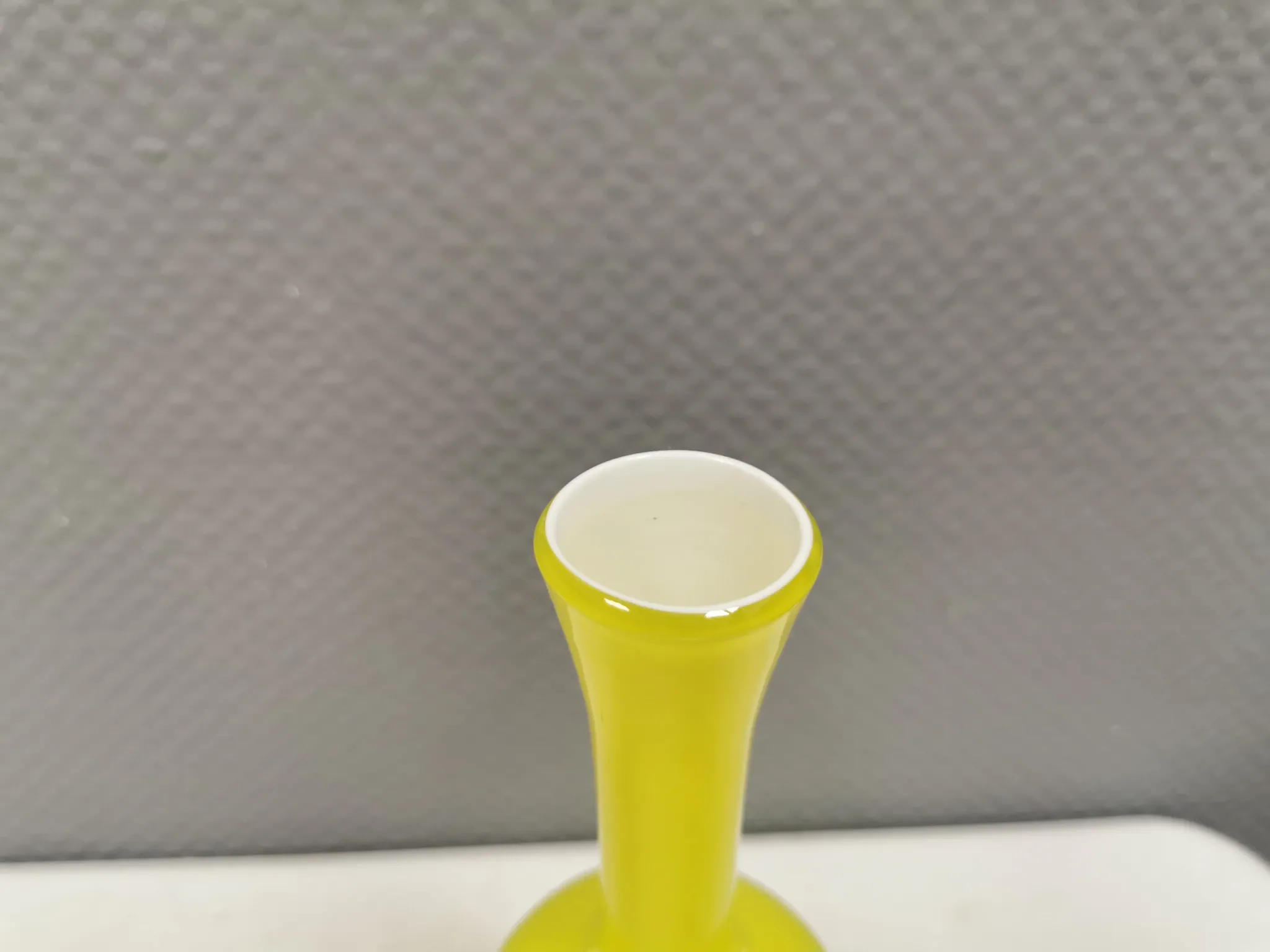 Swedish glass vase from the 1980s in a lovely yellow colour.