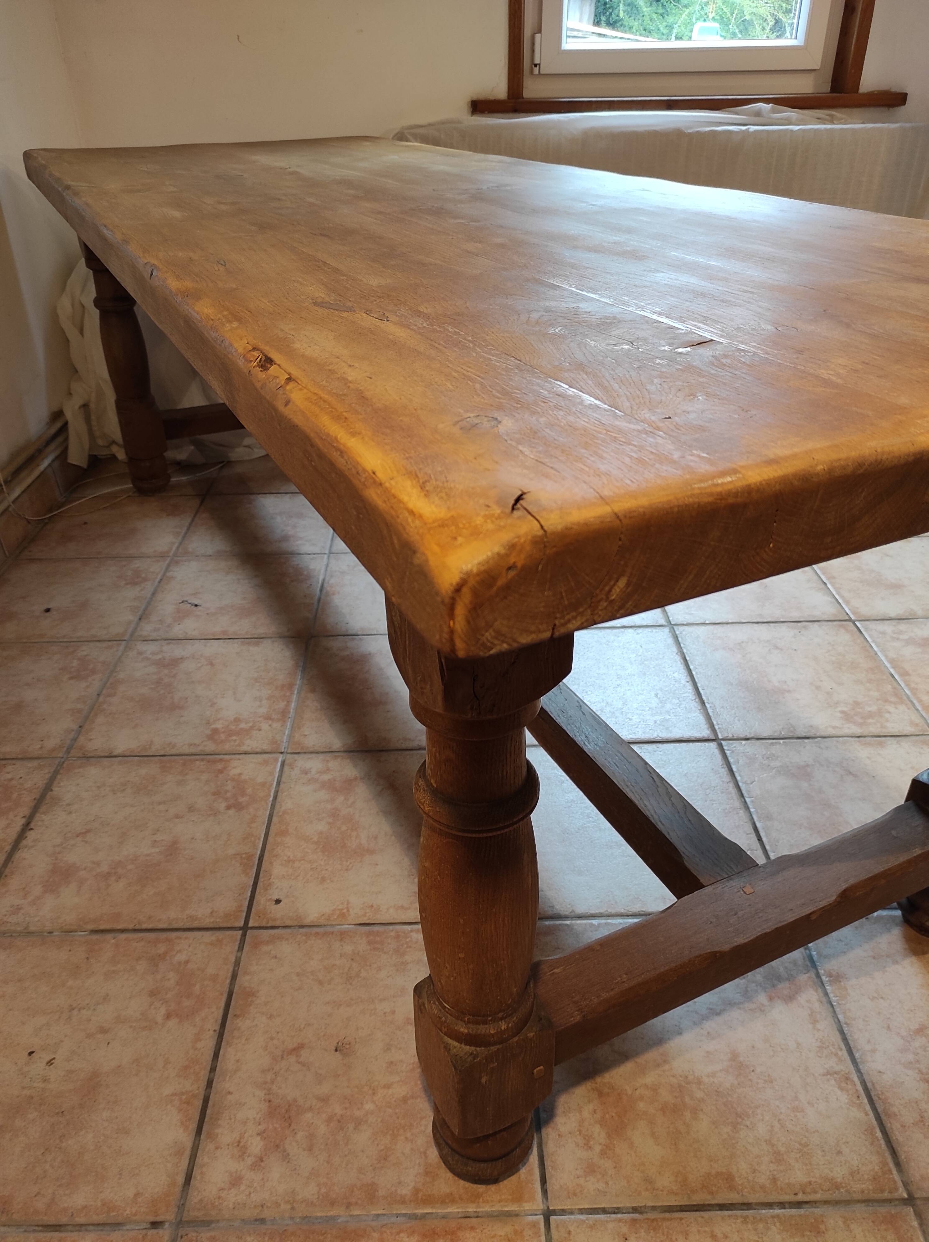 Oak farmhouse table