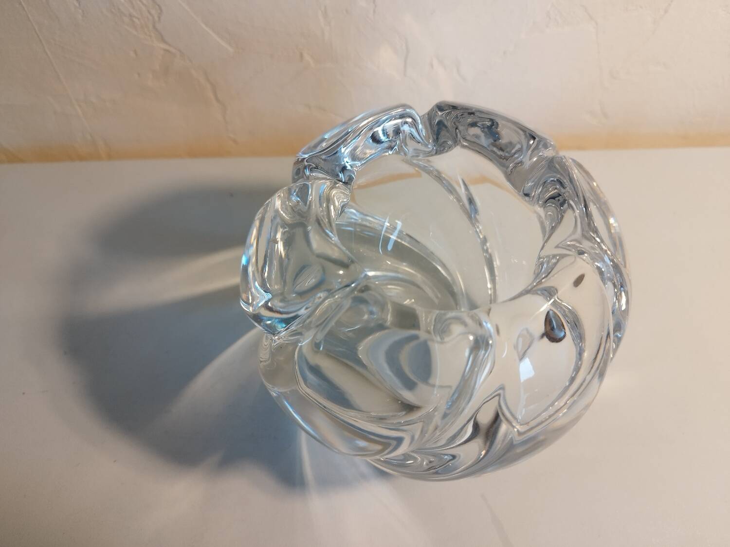 1950s crystal ball vase