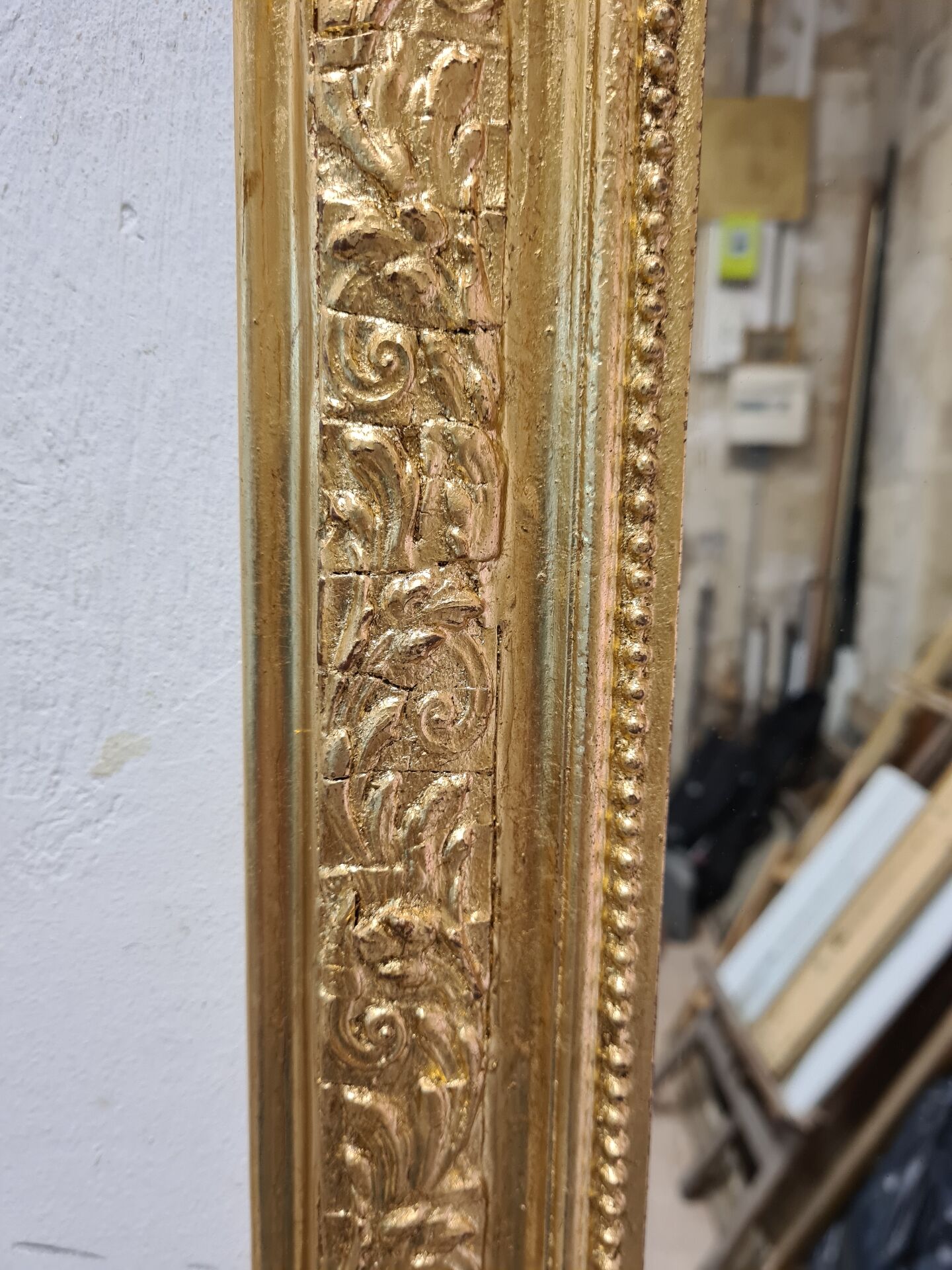 Antique gilded mirror in Louis Philippe style