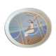 Large plate, earthenware dish of St Amand women's décor and garden