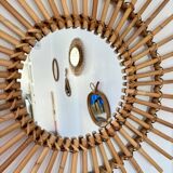 Rattan mirror