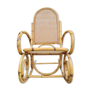 Rocking-chair chair en rotin