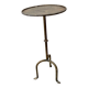 Henri POUENAT (1934-1987) Steel table or pedestal table with a golden patina