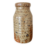 Vintage straight vase in pyrite stoneware