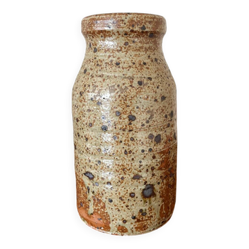 Vase droit en grès pyrité vintage