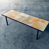 Mid-Century Minimalist Ceramic Tile Coffee Table, France, 1960s
