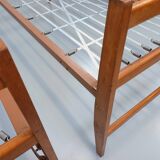 Pair of vintage stackable daybeds in oak wood and metal from the 60s