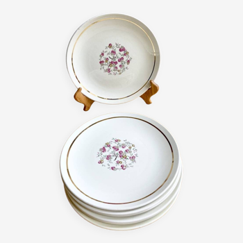 Assiettes Porcelaine opaque 50's