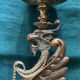 Chandelier ancien Bronze doré Dragon ailé