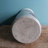 Signed scroll vase with poppy dragonfly decor