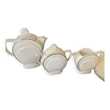 Coffee service and shells in very fine Czechoslovakian porcelain set silver, very good condition