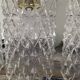 Lot de deux suspensions vintage en verre ciselé