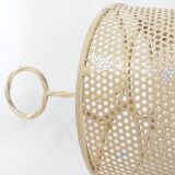 Porte parapluie vintage en tole perforée, design 1960