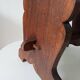 Vintage side table in solid oak, brutalist/rustic.