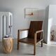 Fauteuil en bois naturel (teck) design minimaliste