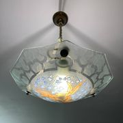 Aurys Loys Lucha enameled glass basin with lily of the valley decoration