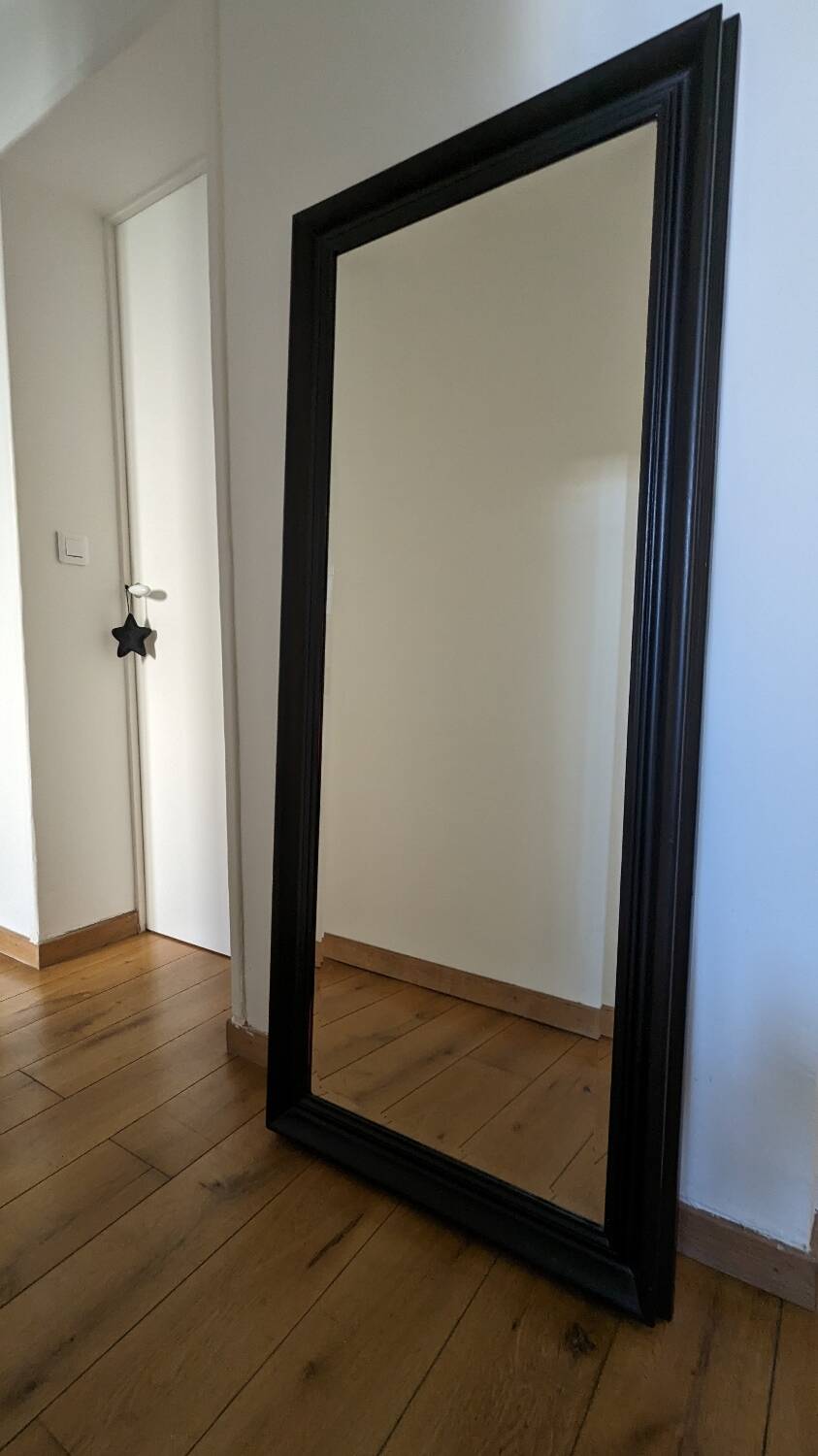 Large wooden mirror