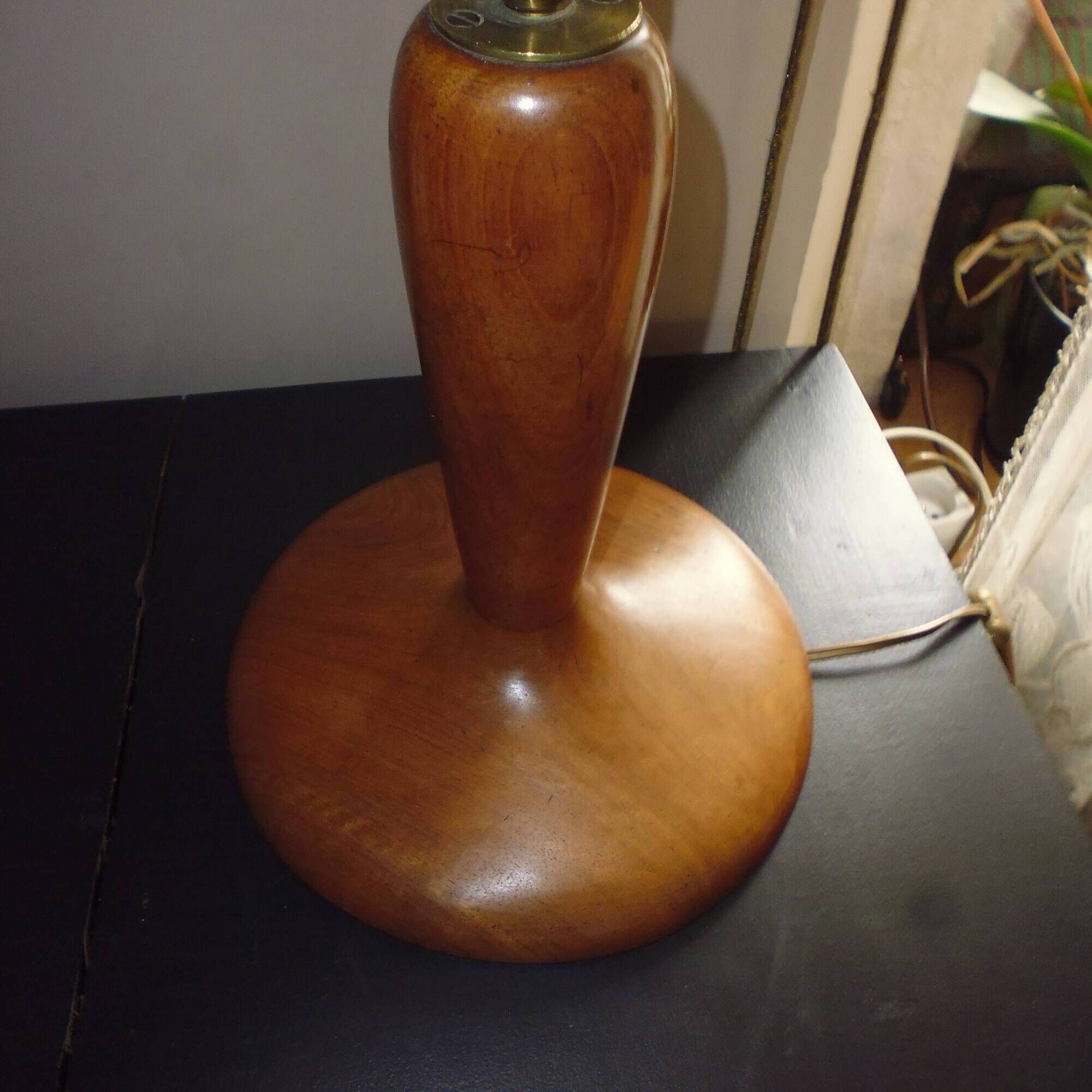 Wooden lamp foot or vintage pose