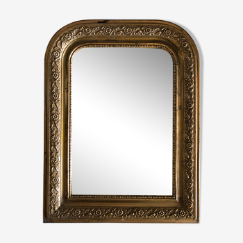 Philippe Louis mirror in gilded stucco