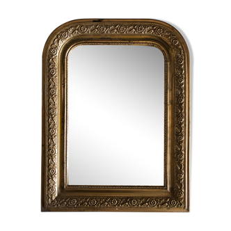 Philippe Louis mirror in gilded stucco