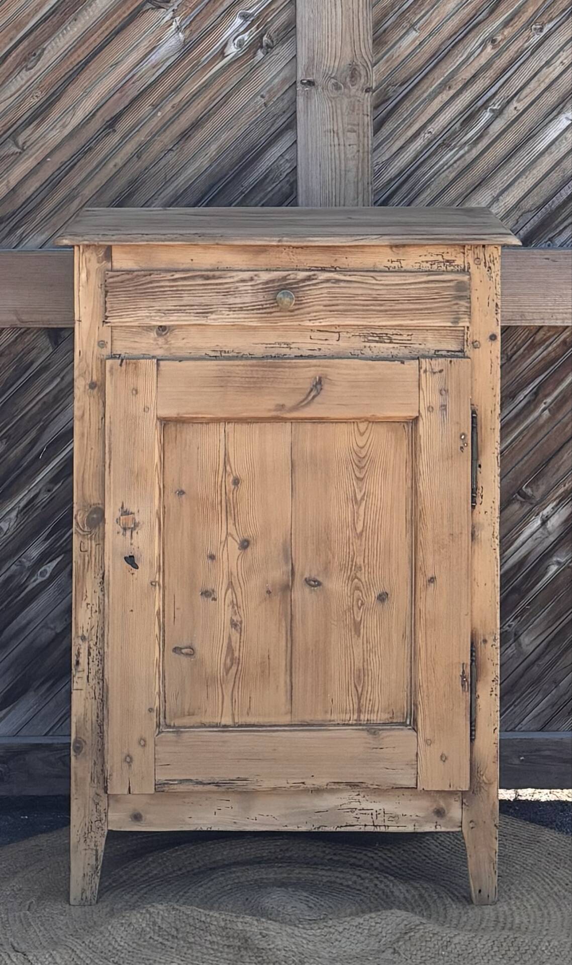 Antique solid wood confiturer - buffet with 1 door