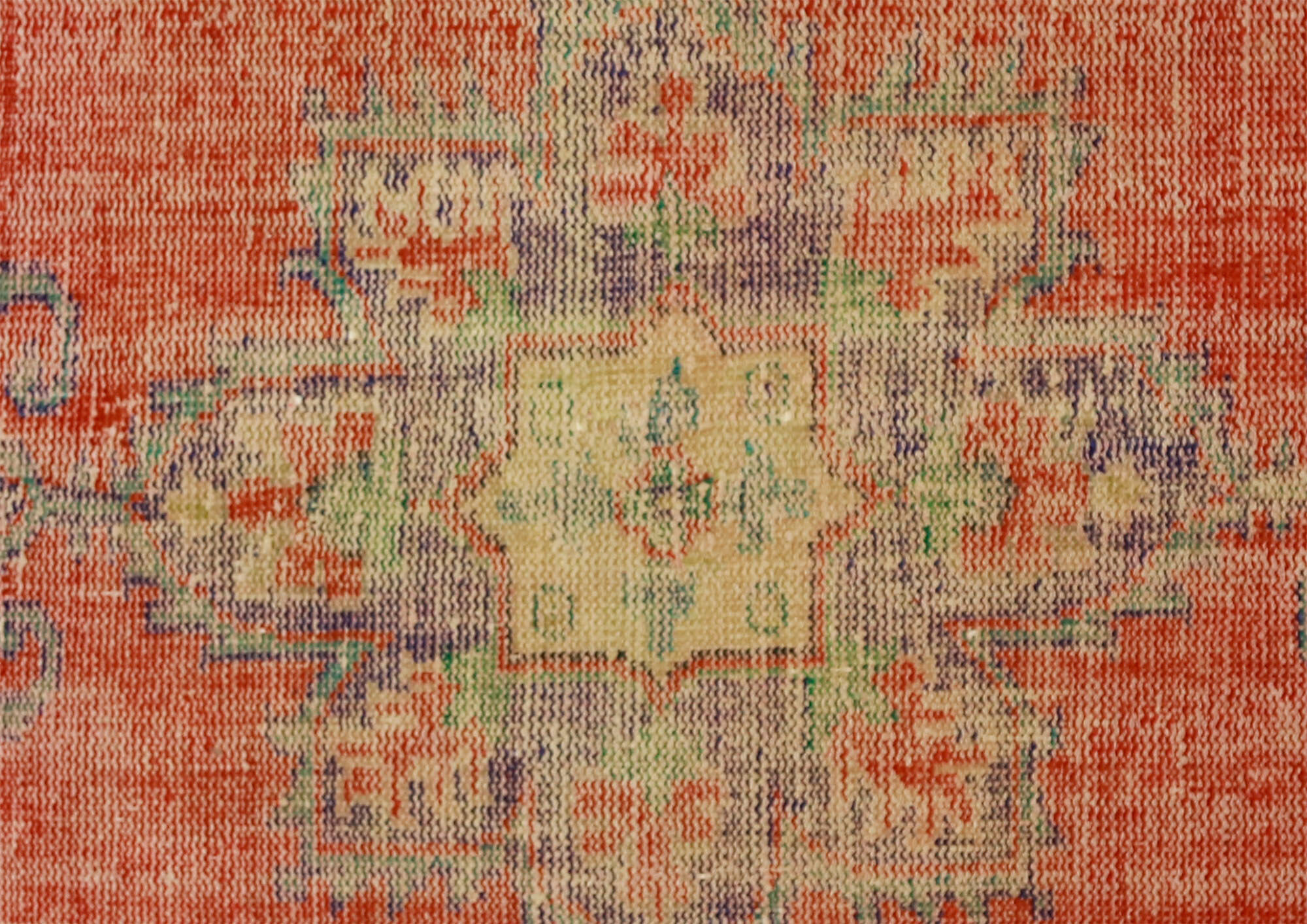 Anatolian handmade vintage rug 265 cm x 106 cm