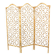 Vintage rattan room divider – ornate folding screen (1970s)