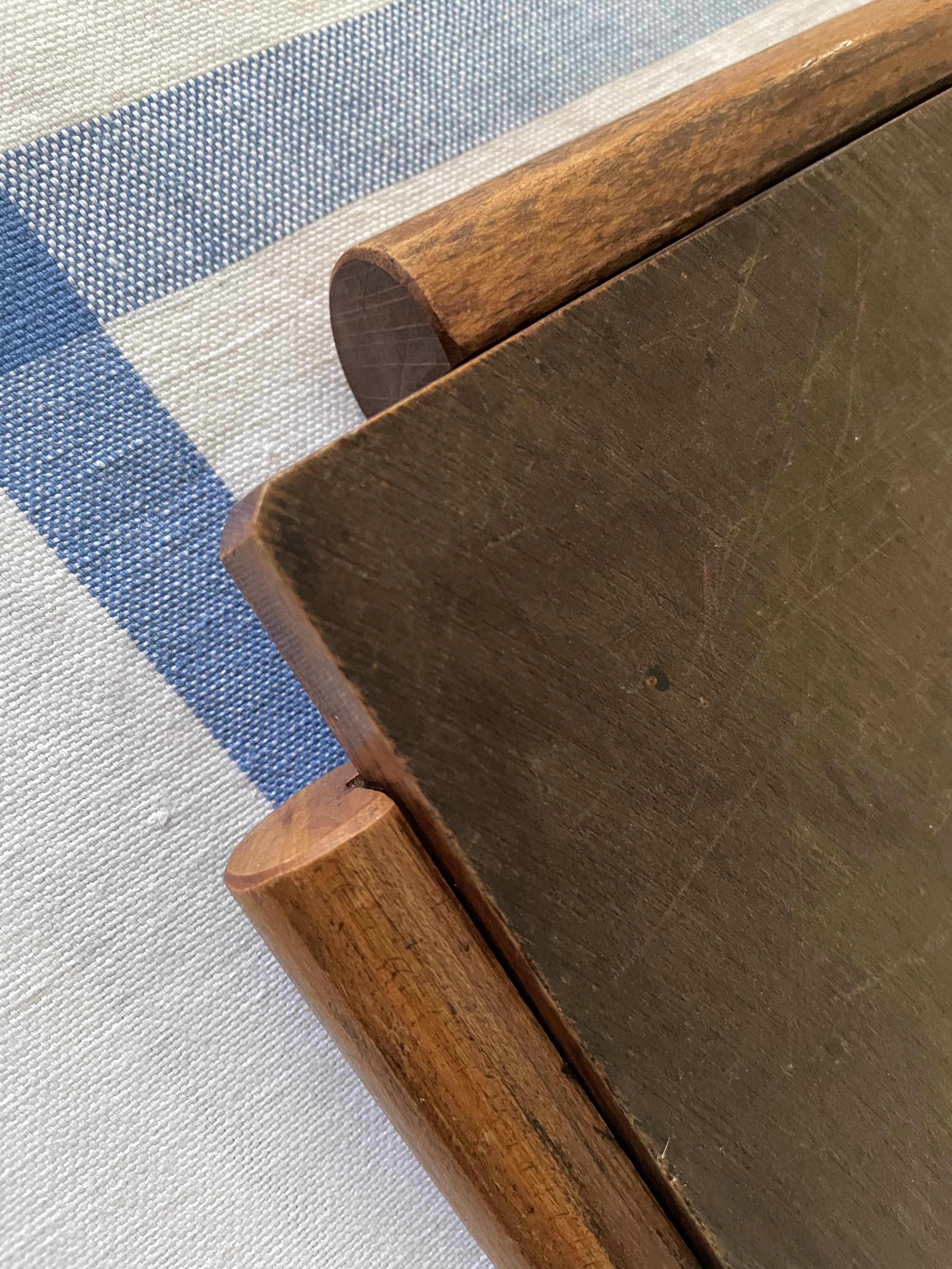 Plateau bois art déco