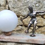 Art deco lamp in footballer marble