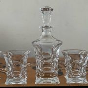 Vintage Bohemian crystal whisky set