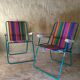 Pair of foldable camping armchairs "lafuma"