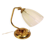 Bedside lamp, brass and glass, 1950