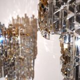 Lot de 2 appliques murales en cristal cascade Hollywood Regency Kinkeldey, 1970