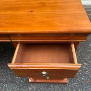 Minister's desk solid wood drawers storage keyboard shelf 140x60 1980