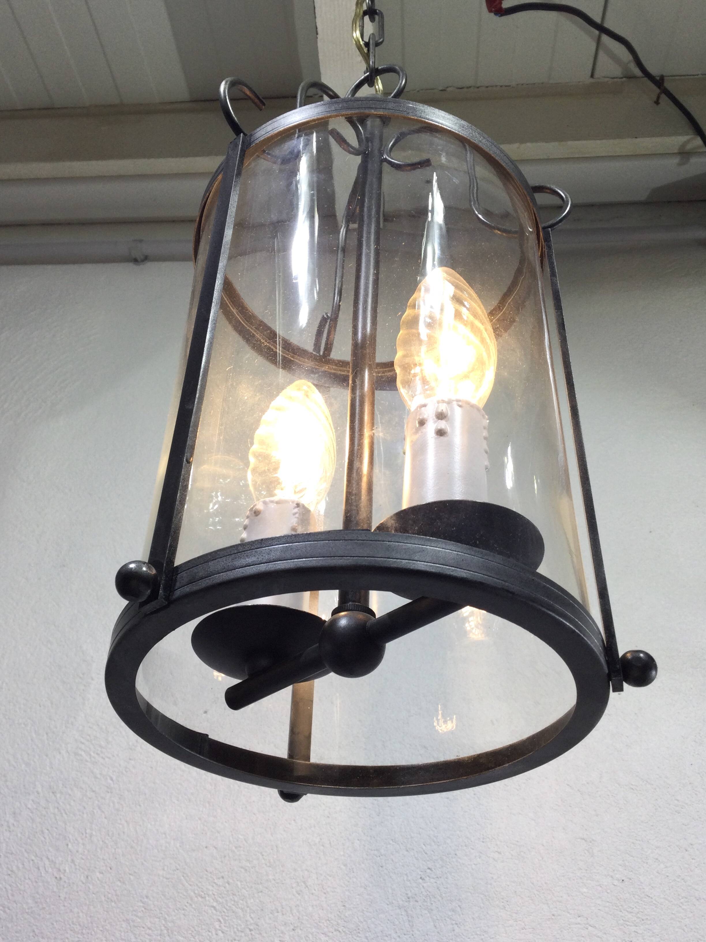 2-light wrought iron lantern