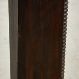 Large Robust Dinig Table with Carved Legs and Glass Top