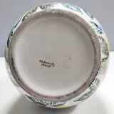 Painted Porcelain Flower Vase by Bassano with a Floral Pattern, Italy