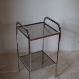 Vintage chrome metal saddle