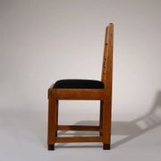 Amsterdam School oak dining chairs, Netherlands, 1920s