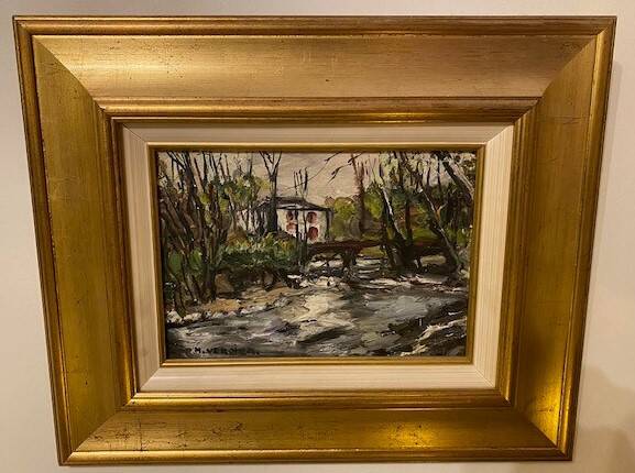 Painting signed Maurice Verdier - landscape of the Basque country