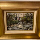 Painting signed Maurice Verdier - landscape of the Basque country