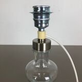 Pied de lampe de table en verre clair moderne danois par HOLMEGAARD, Danemark années 1970