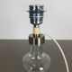danish modern clear glass Table Light base by HOLMEGAARD, Denmark 1970s