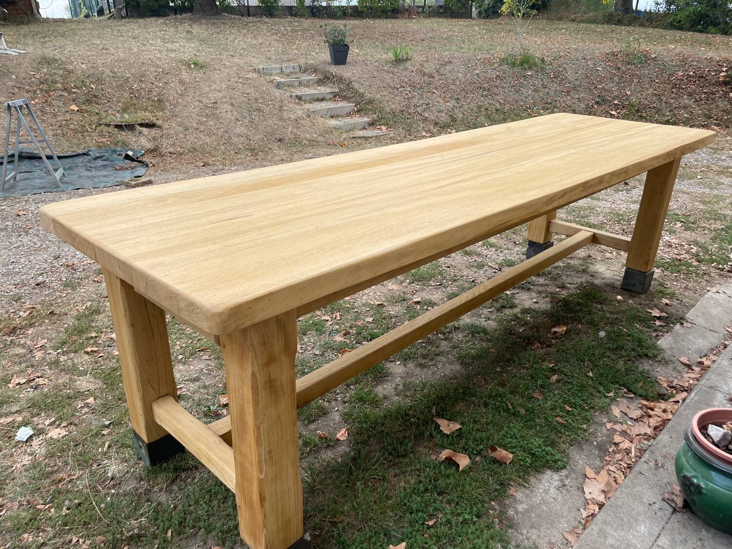 Wooden farm table 3m