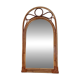 Arched Spanish wall mirror in rattan and bamboo, 1960s.