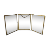 Vintage barber triptych mirror