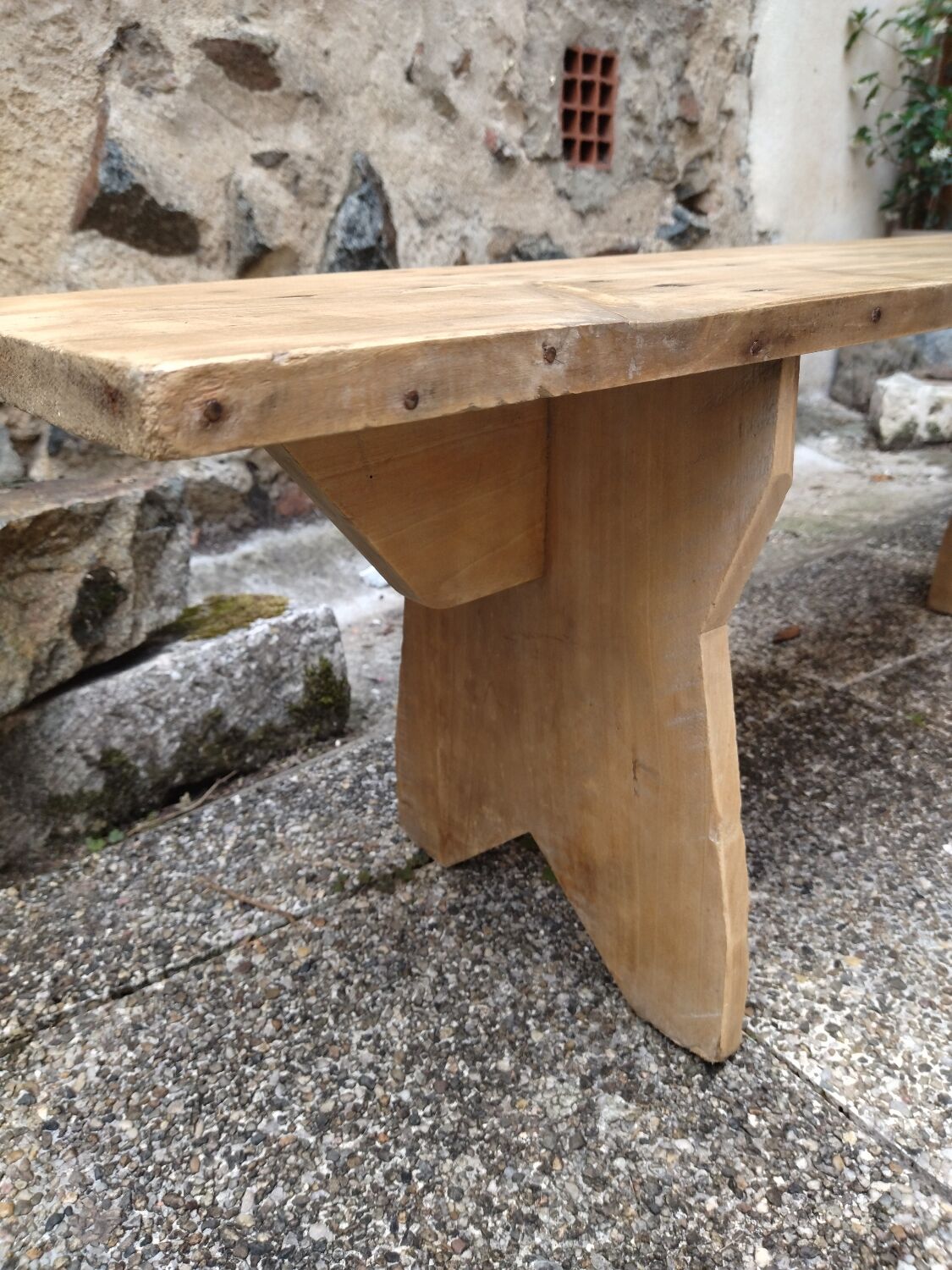 Beech farm bench