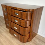 Art Deco walnut chest of drawers